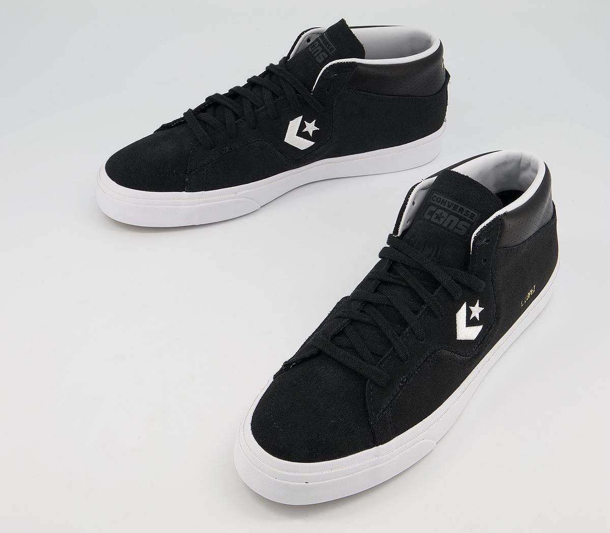 Converse Louie Lopez Pro Mid Trainers Converse Louie Lopez Pro Mid Trainers Black Black White