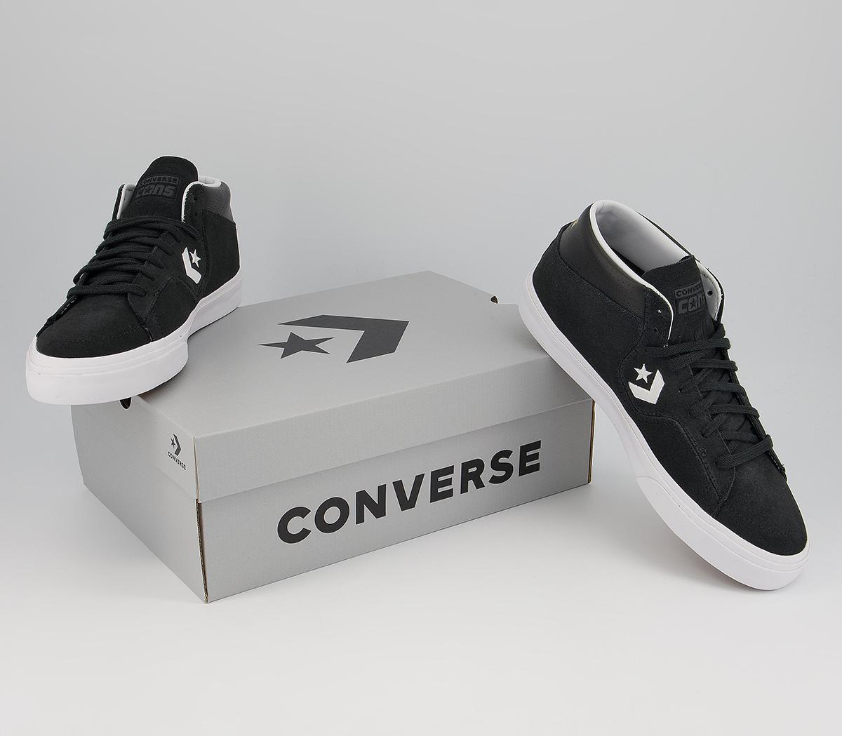 Converse Louie Lopez Pro Mid Trainers Converse Louie Lopez Pro Mid Trainers Black Black White
