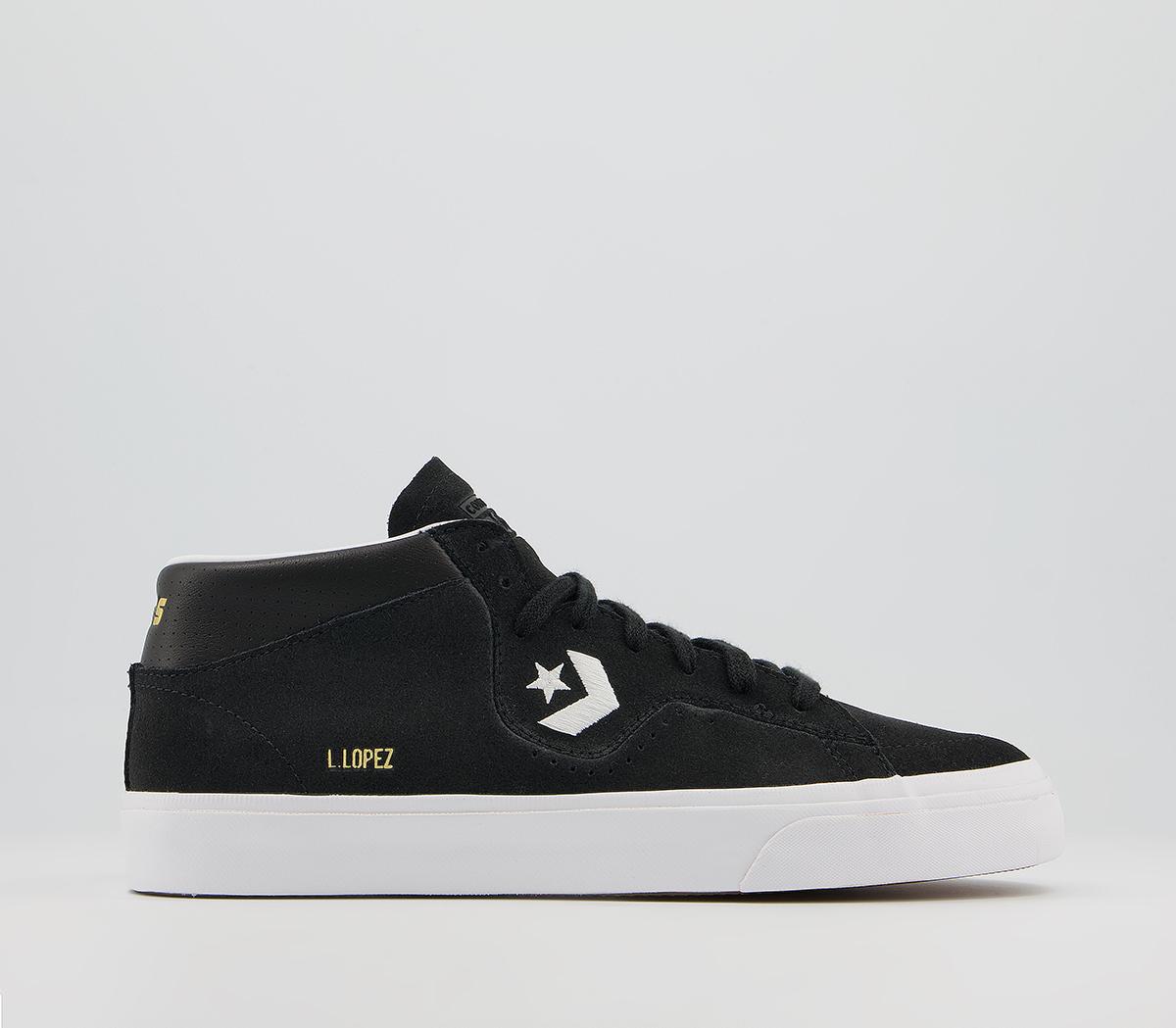 ConverseLouie Lopez Pro Mid Trainers ConverseLouie Lopez Pro Mid TrainersBlack Black White