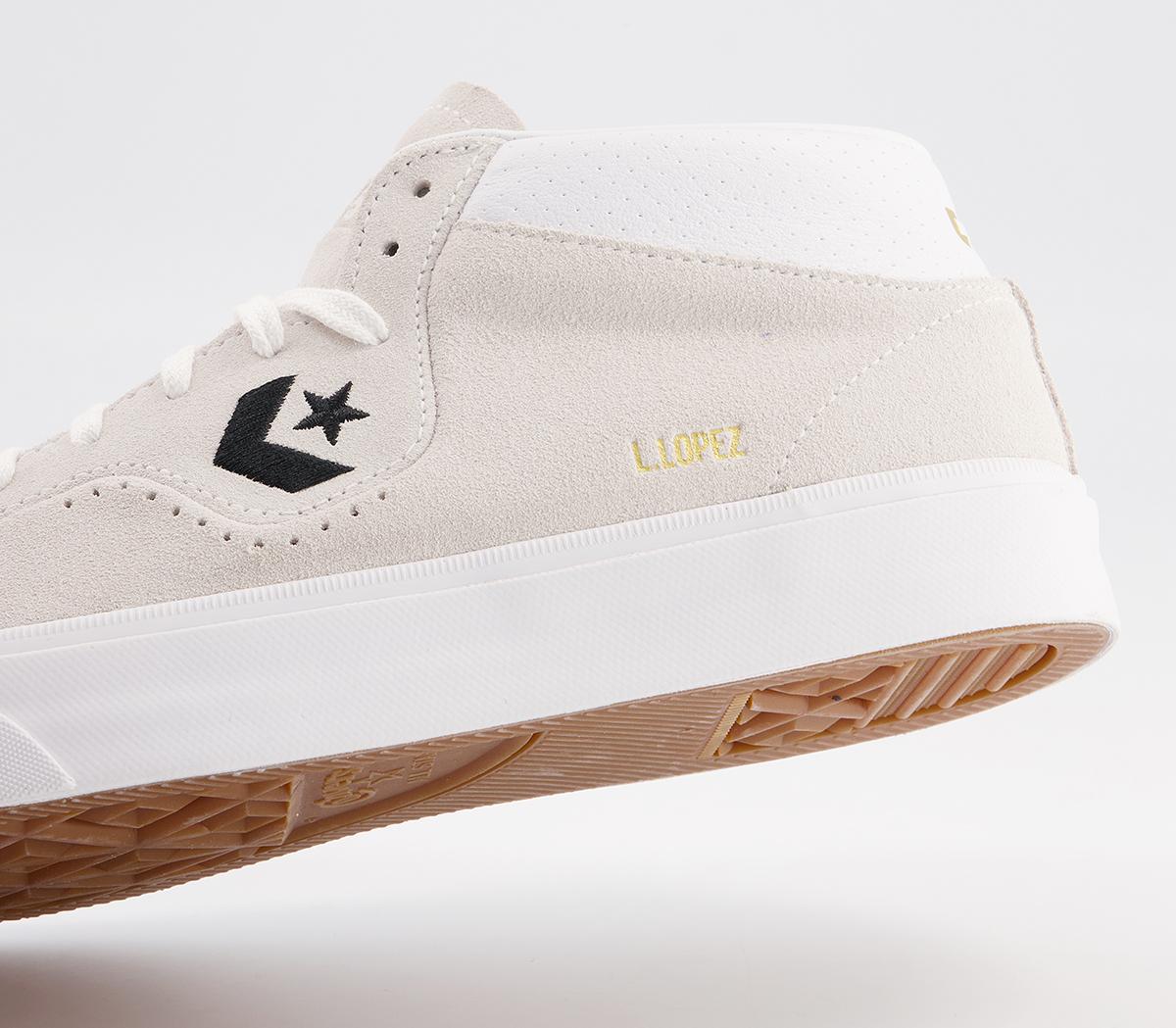 Converse Louie Lopez Pro Mid Trainers Converse Louie Lopez Pro Mid Trainers White Black White