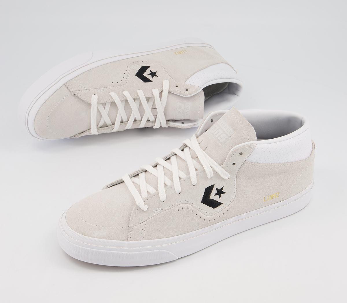 Converse Louie Lopez Pro Mid Trainers Converse Louie Lopez Pro Mid Trainers White Black White