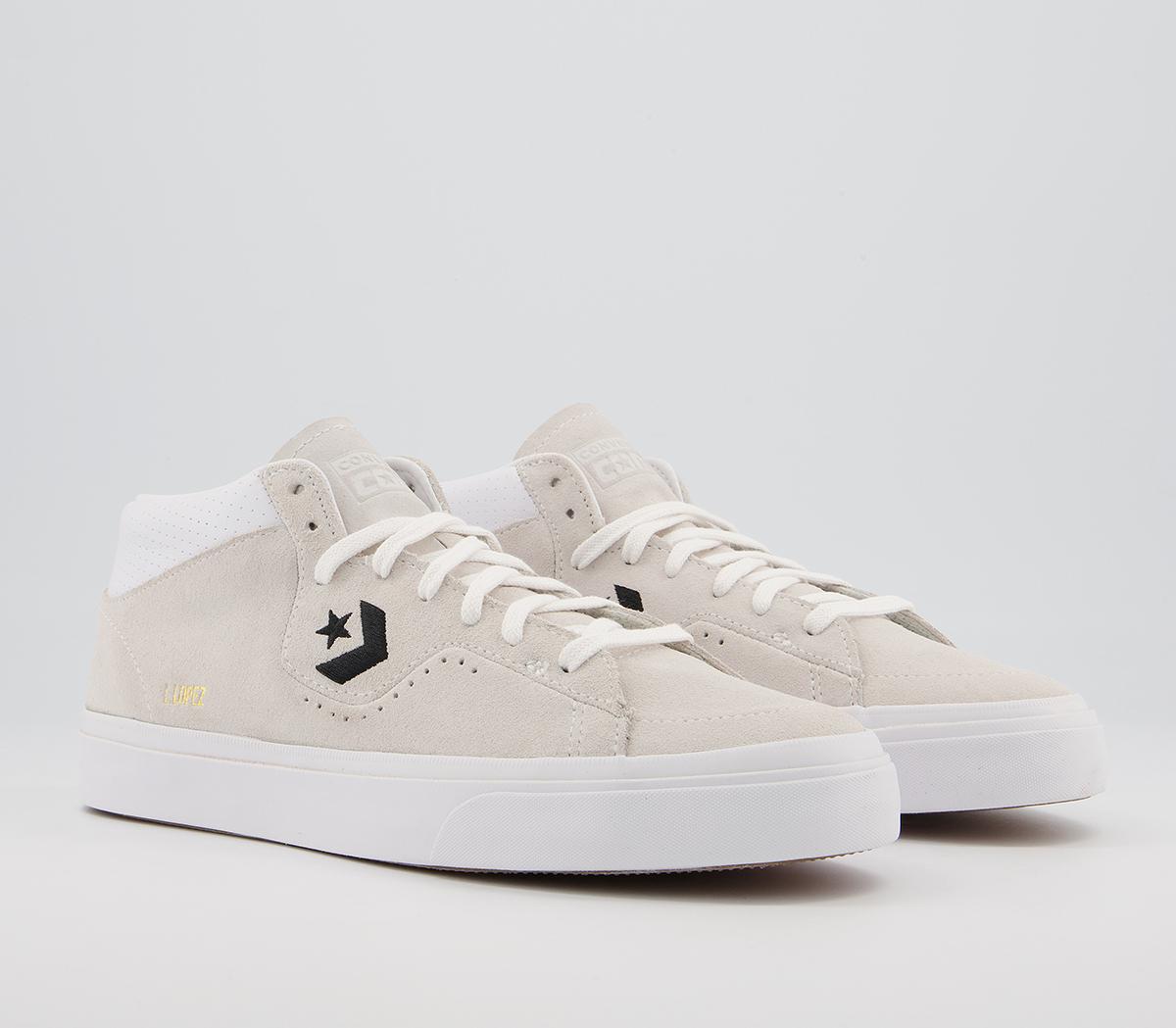 Converse Louie Lopez Pro Mid Trainers Converse Louie Lopez Pro Mid Trainers White Black White