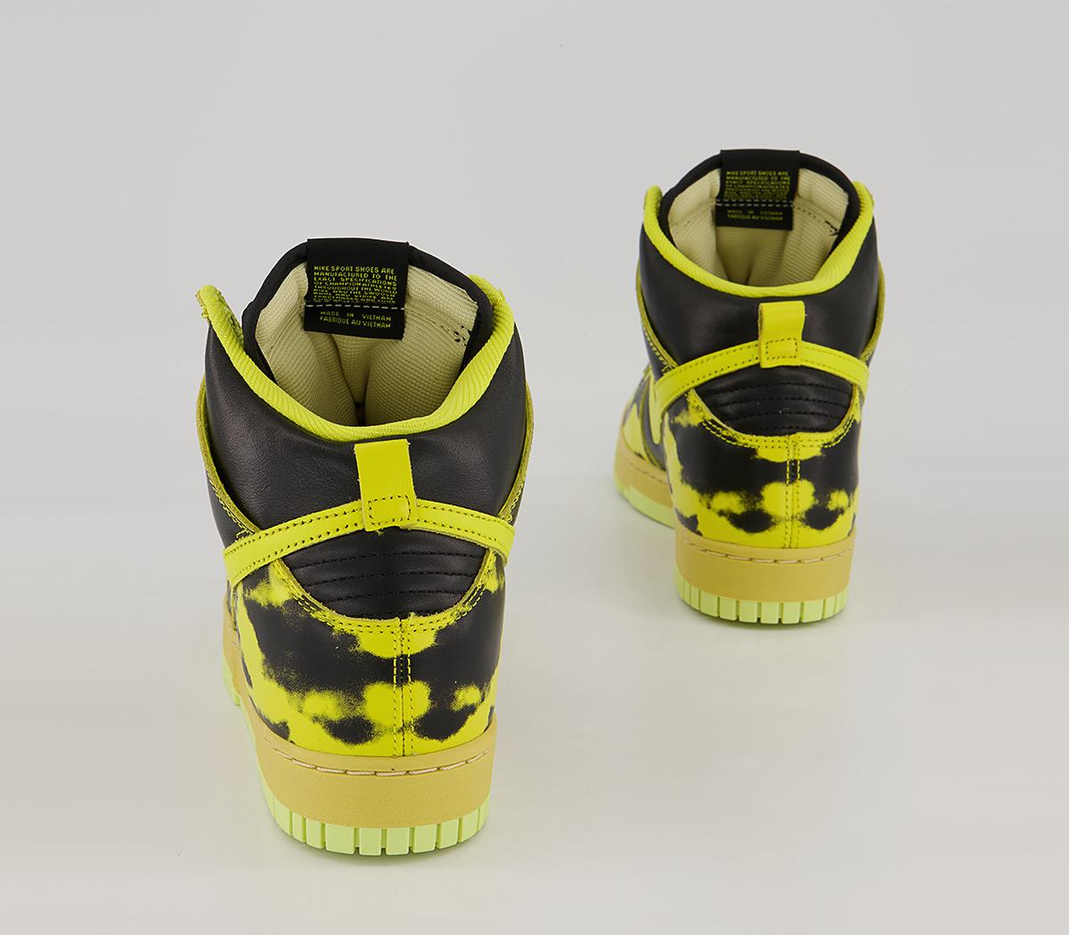 Nike Dunk Hi 1985 Trainers Nike Dunk Hi 1985 Trainers Black Yellow Strike Saturn Gold