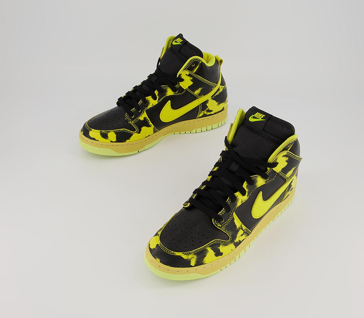 Nike Dunk Hi 1985 Trainers Nike Dunk Hi 1985 Trainers Black Yellow Strike Saturn Gold