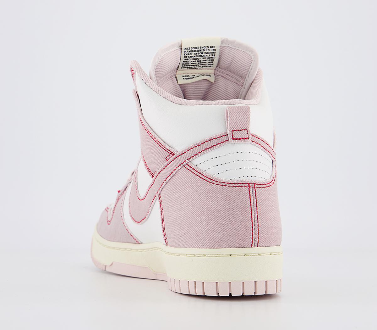 Nike Dunk Hi 1985 Trainers Nike Dunk Hi 1985 Trainers Summit White Barely Rose Uni Red