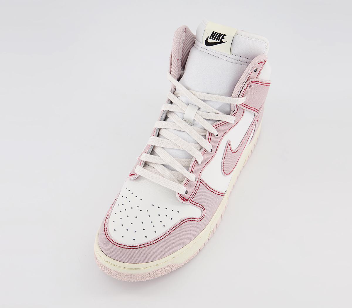 Nike Dunk Hi 1985 Trainers Nike Dunk Hi 1985 Trainers Summit White Barely Rose Uni Red