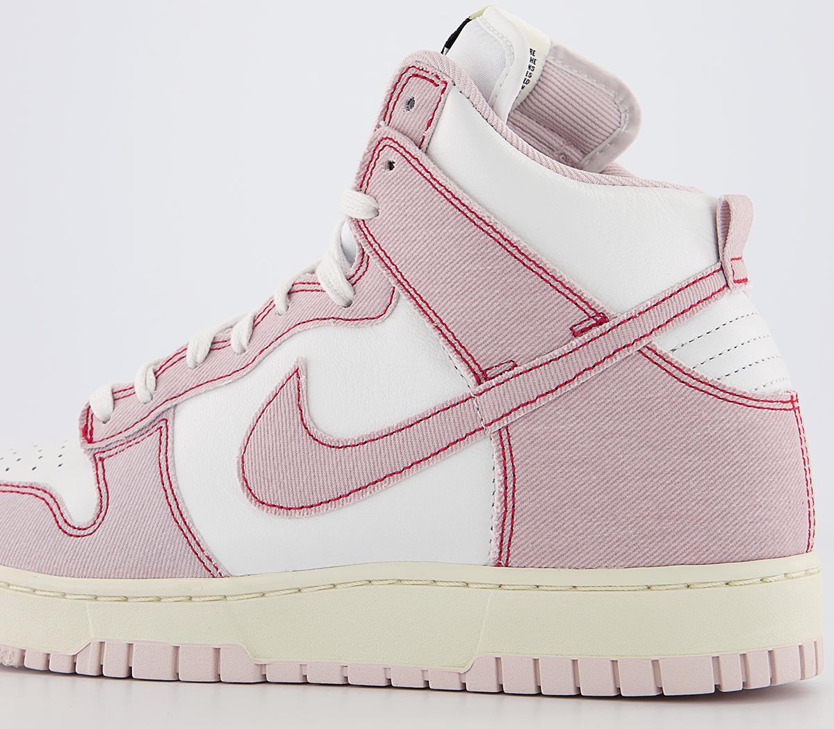 Nike Dunk Hi 1985 Trainers Nike Dunk Hi 1985 Trainers Summit White Barely Rose Uni Red