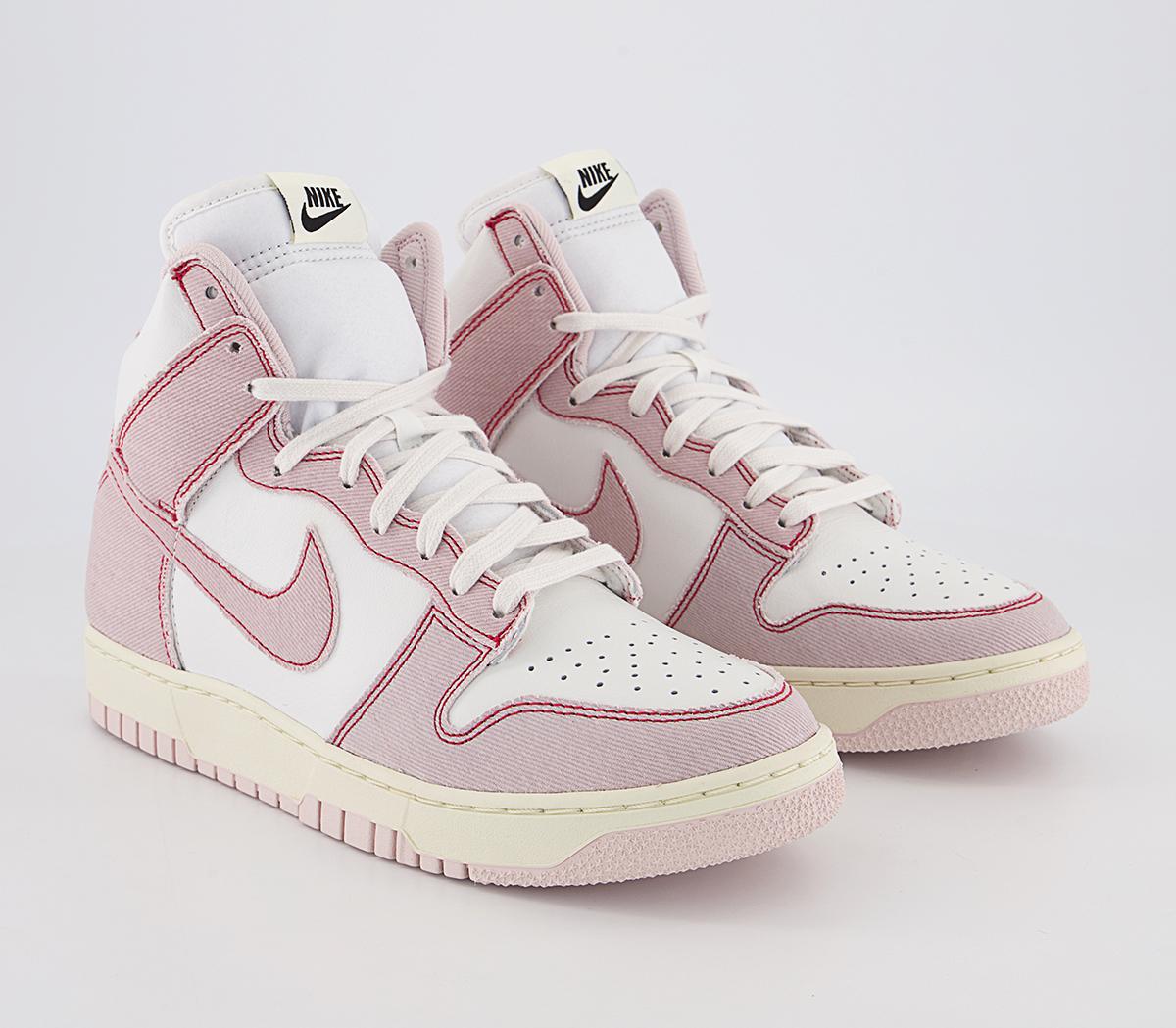 Nike Dunk Hi 1985 Trainers Nike Dunk Hi 1985 Trainers Summit White Barely Rose Uni Red