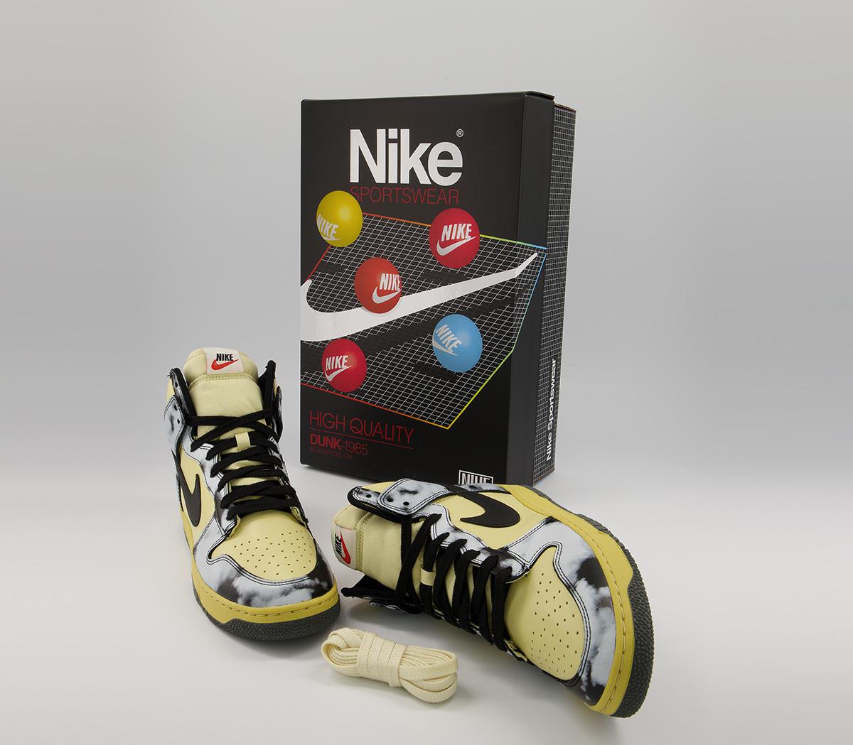 NikeDunk Hi 1985 TrainersLemon Drop Black Saturn Gold