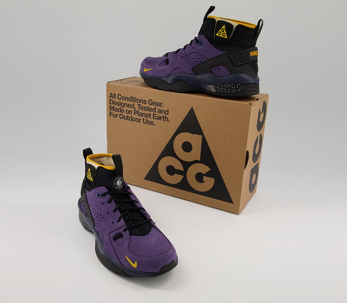 Nike Acg Air Mowabb Trainers Nike Acg Air Mowabb Trainers Gravity Purple University Gold Blue Void