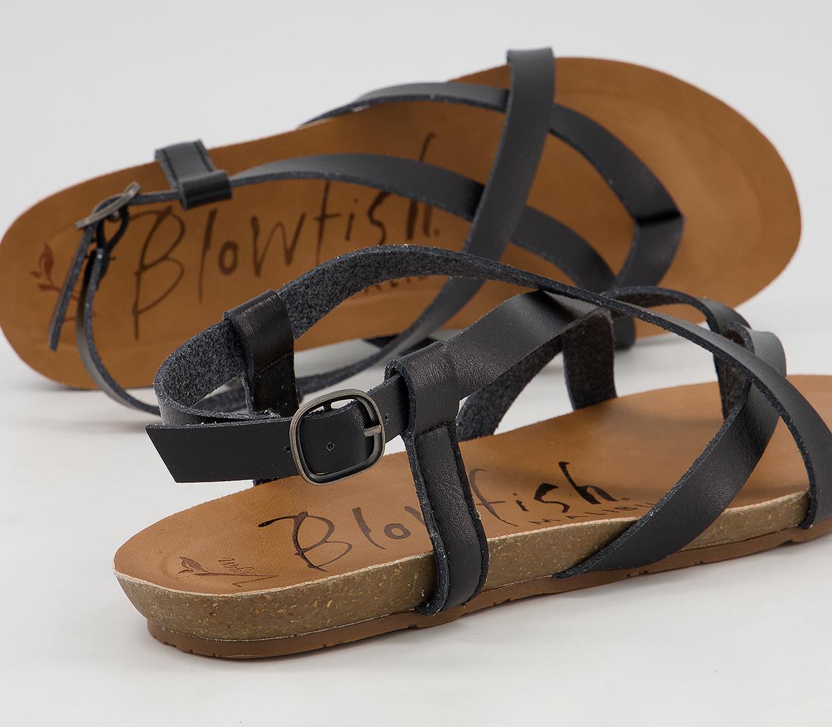 Blowfish Malibu Granola Sandals Black Dyecut - Women’s Sandals