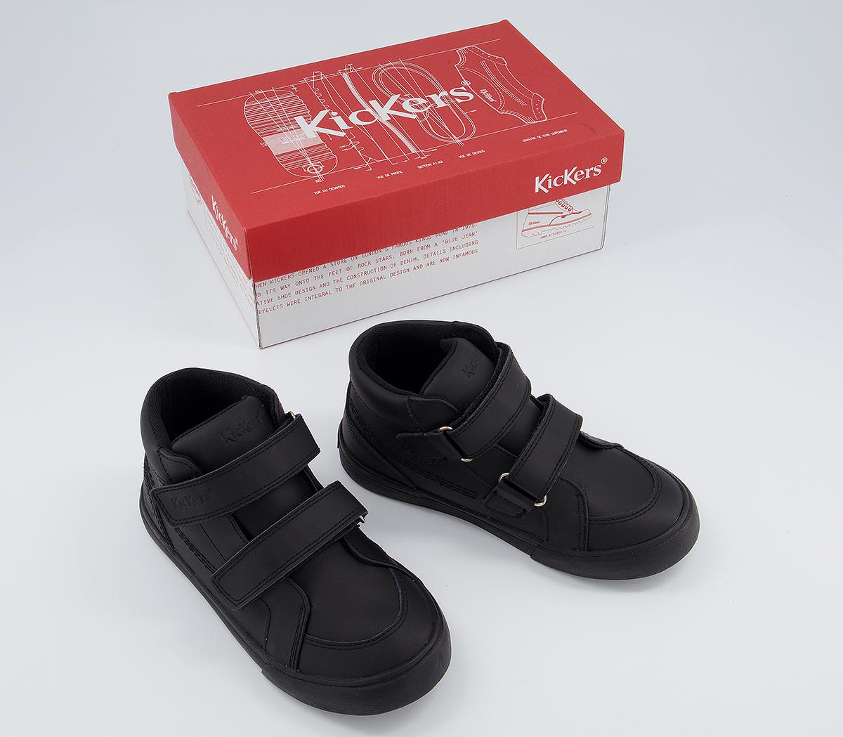 Kickers Tovni Hi Velcro Infant Boots Kickers Tovni Hi Velcro Infant Boots Black Leather