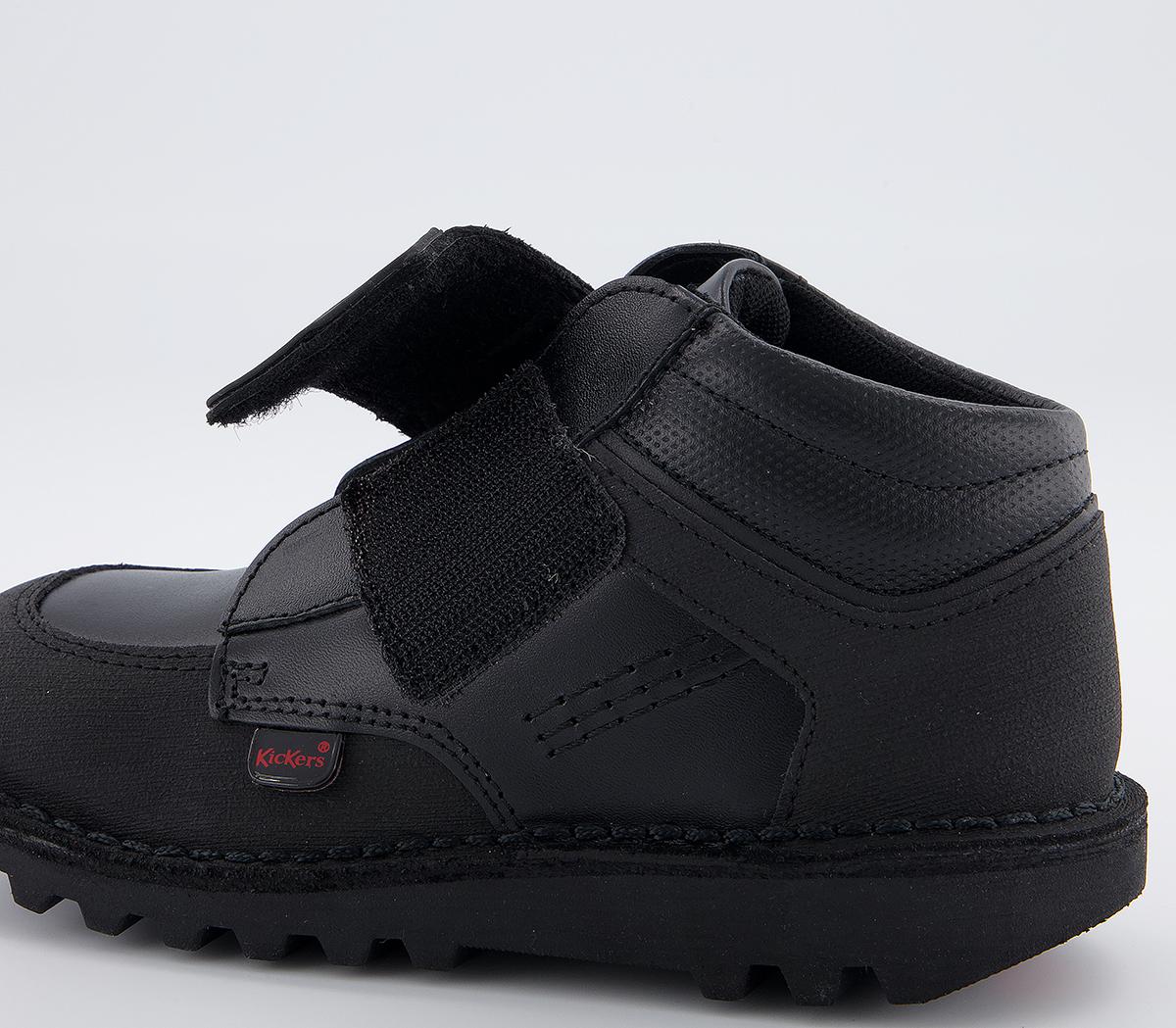 Kickers Kick Mid Scuff Infant Boots Kickers Kick Mid Scuff Infant Boots Black Leather