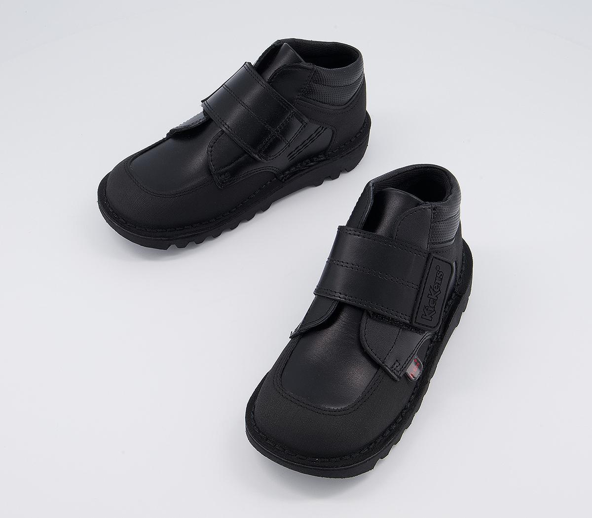Kickers Kick Mid Scuff Infant Boots Kickers Kick Mid Scuff Infant Boots Black Leather