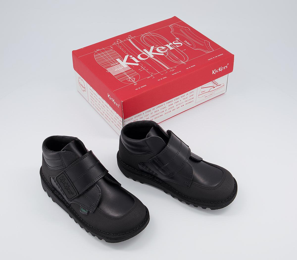 Kickers Kick Mid Scuff Infant Boots Kickers Kick Mid Scuff Infant Boots Black Leather