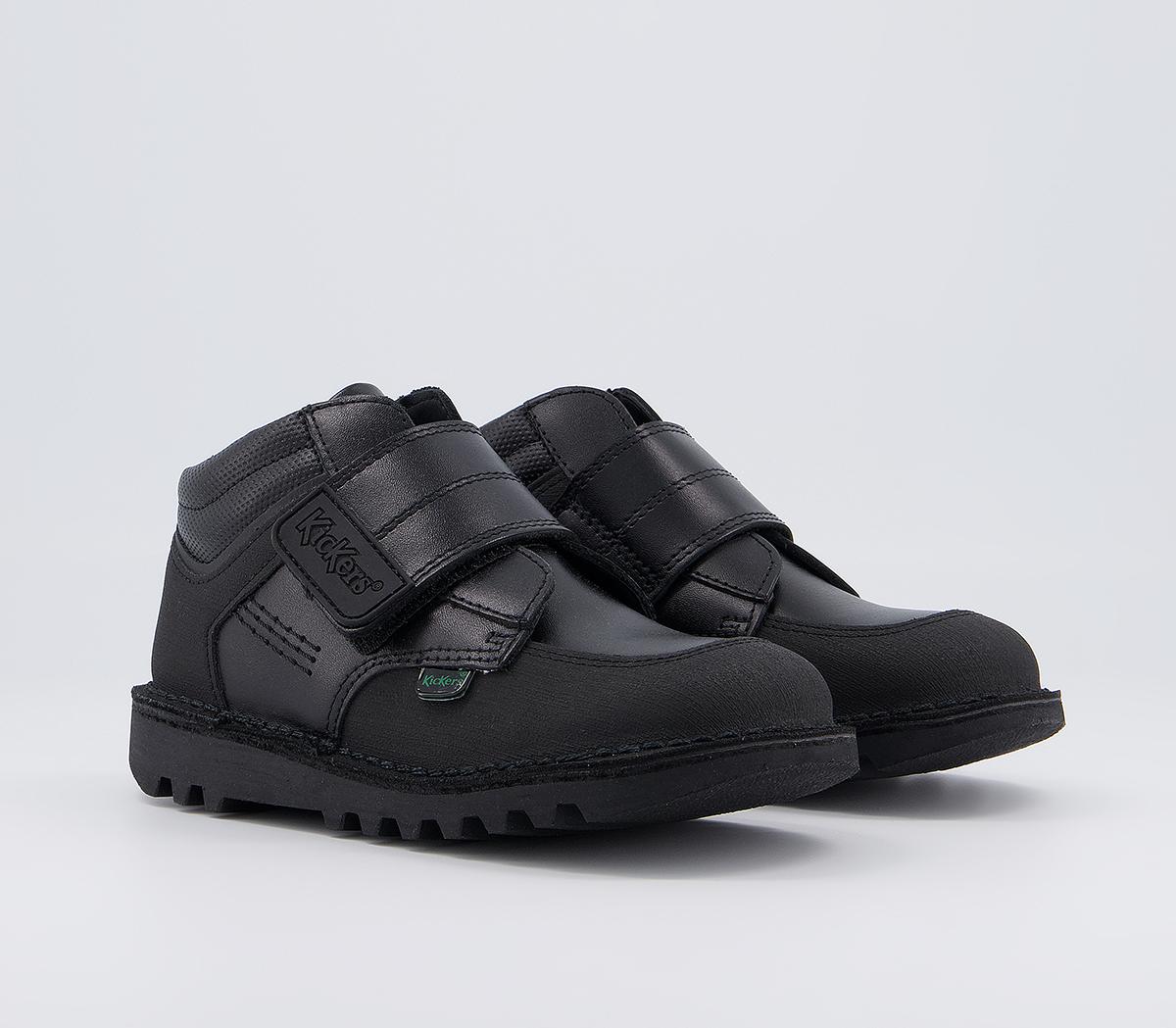 Kickers Kick Mid Scuff Infant Boots Kickers Kick Mid Scuff Infant Boots Black Leather