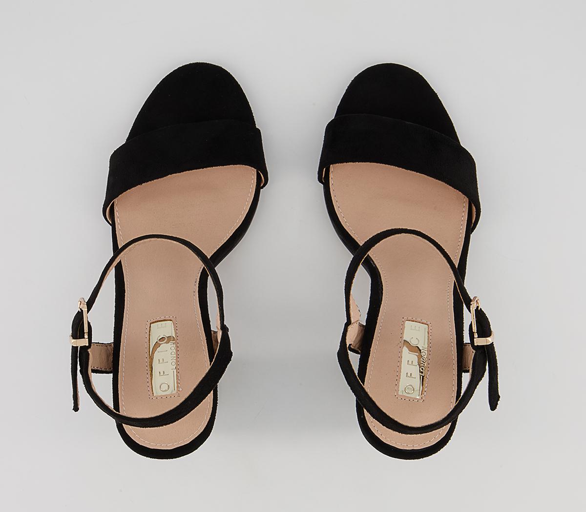 Office Hailey Simple Two Part Block Heeled Sandals Office Hailey Simple Two Part Block Heeled Sandals Black