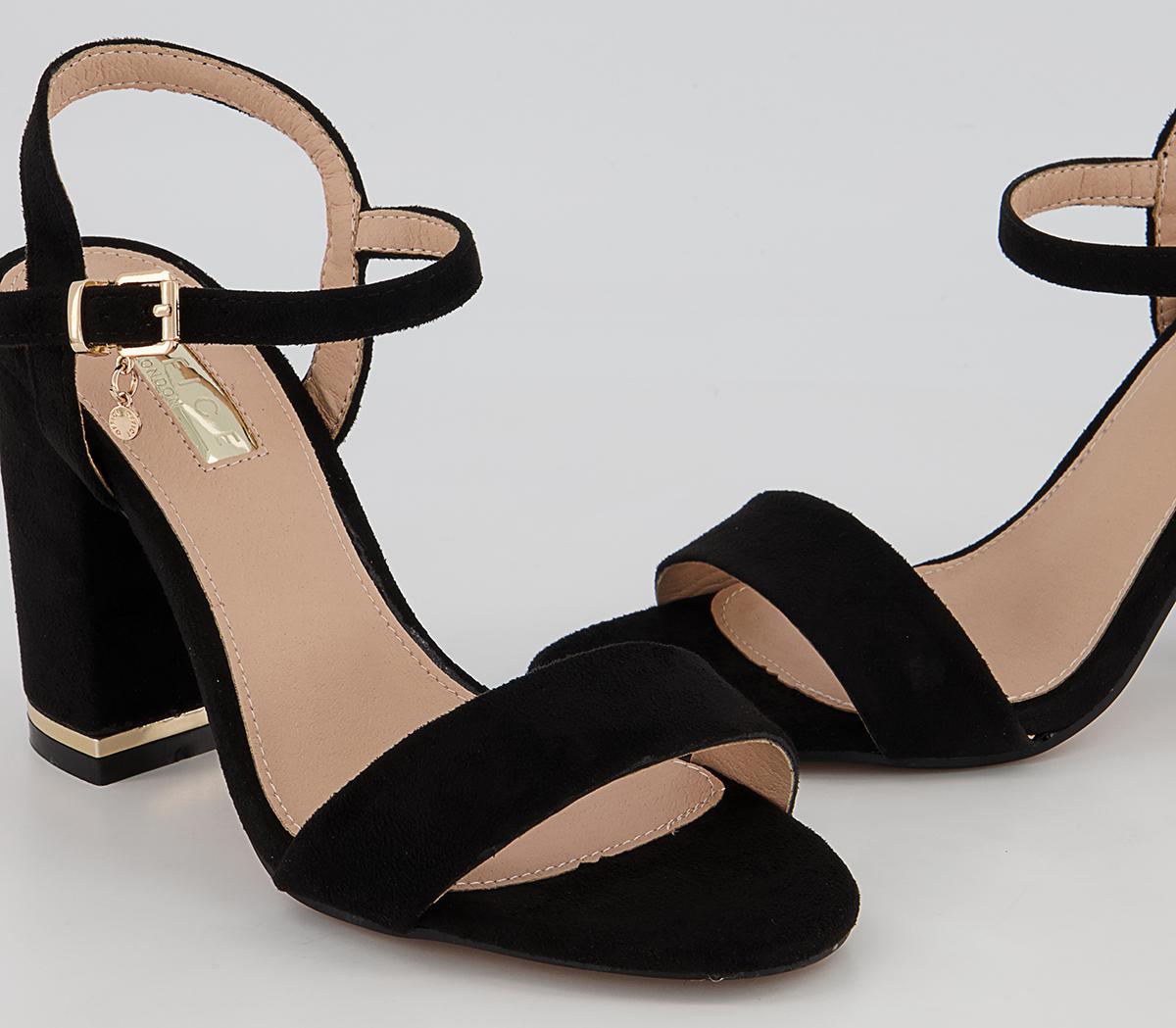 Office Hailey Simple Two Part Block Heeled Sandals Office Hailey Simple Two Part Block Heeled Sandals Black