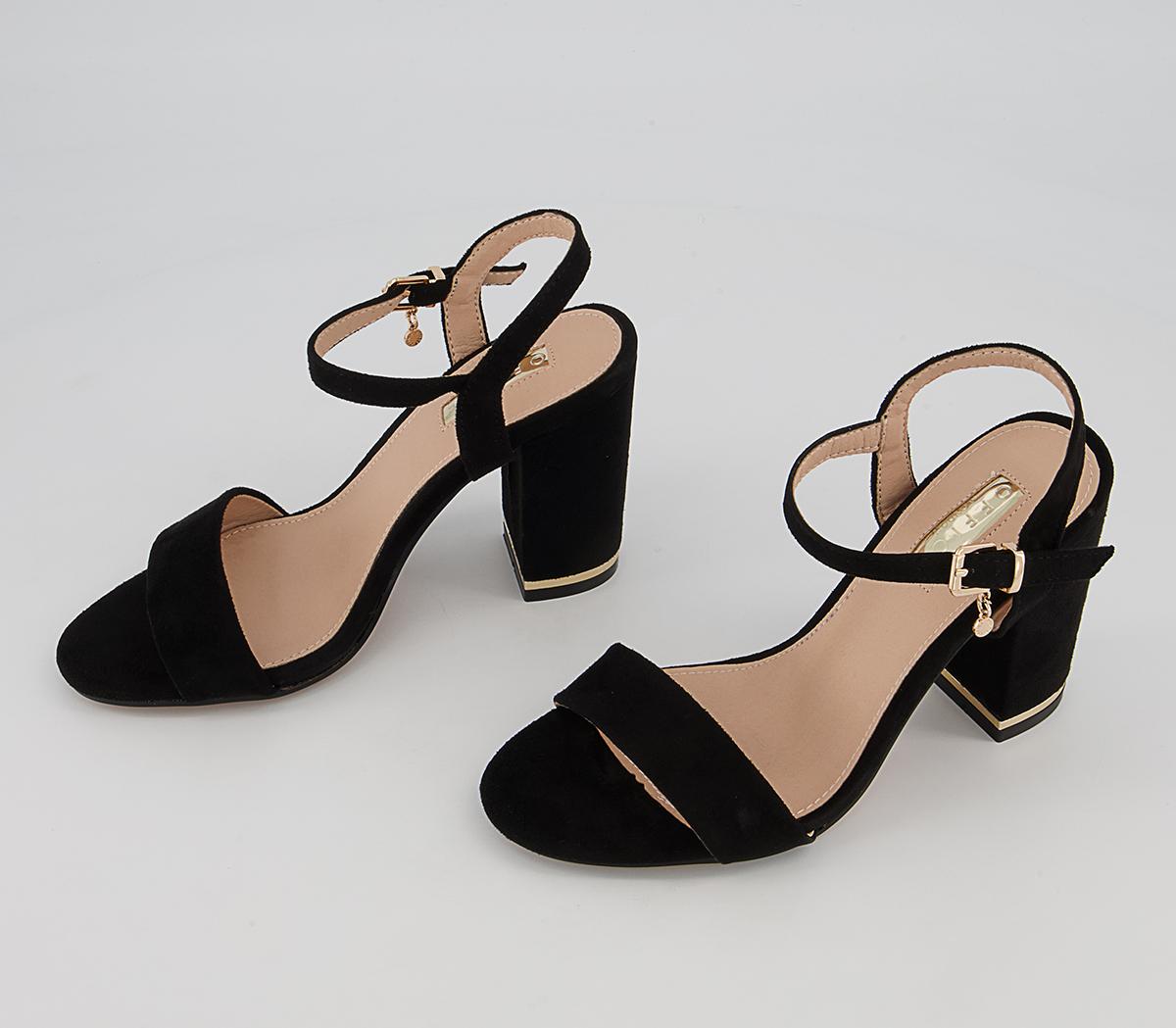 Office Hailey Simple Two Part Block Heeled Sandals Office Hailey Simple Two Part Block Heeled Sandals Black
