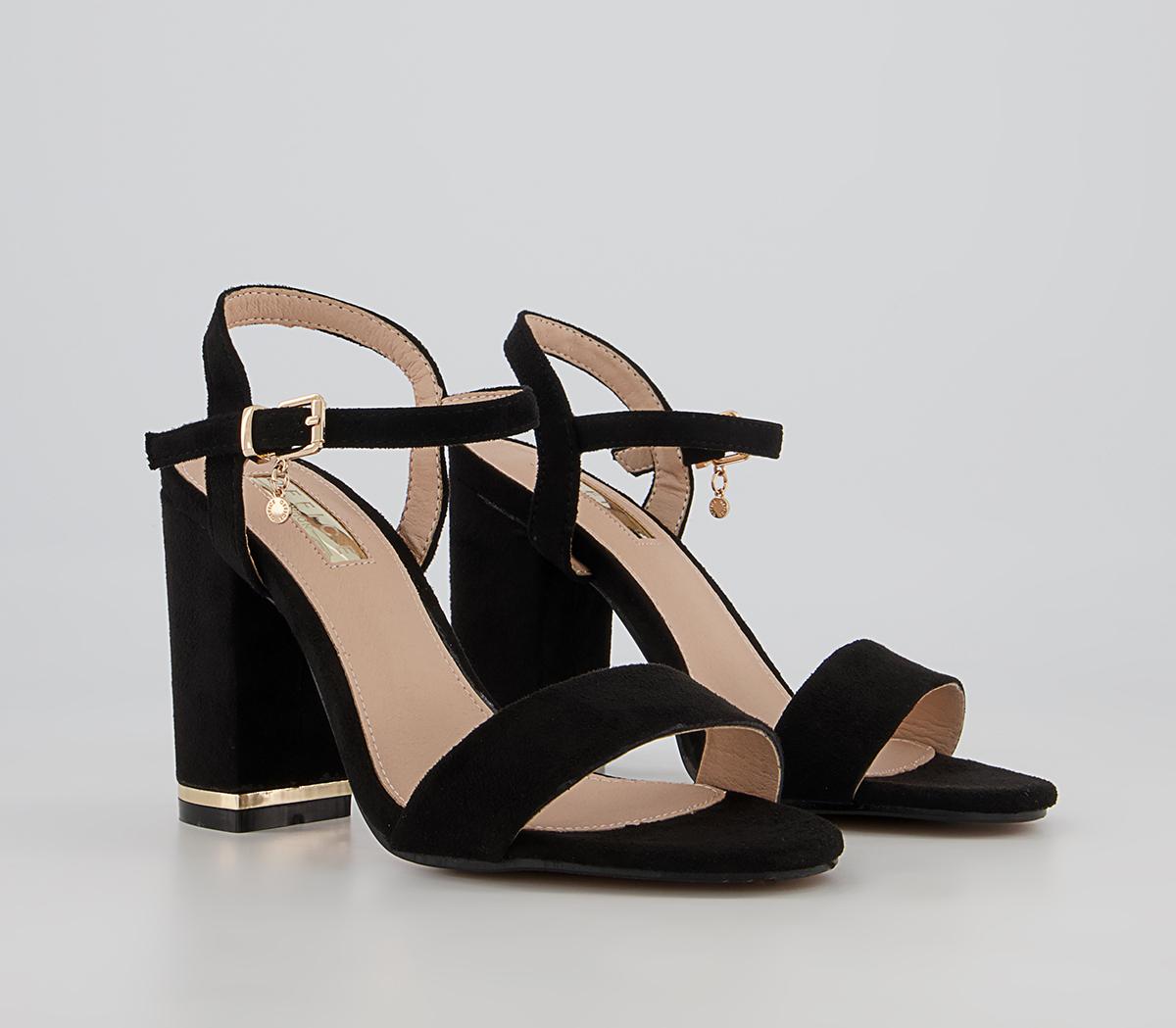 OFFICEHailey Simple Two Part Block Heeled SandalsBlack