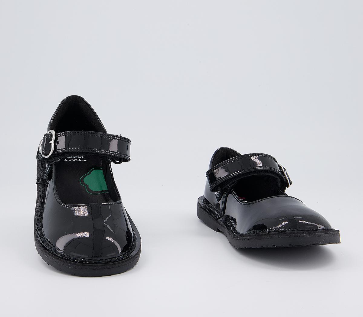 KickersAdlar Heart Infant Shoes KickersAdlar Heart Infant ShoesBlack Patent Leather