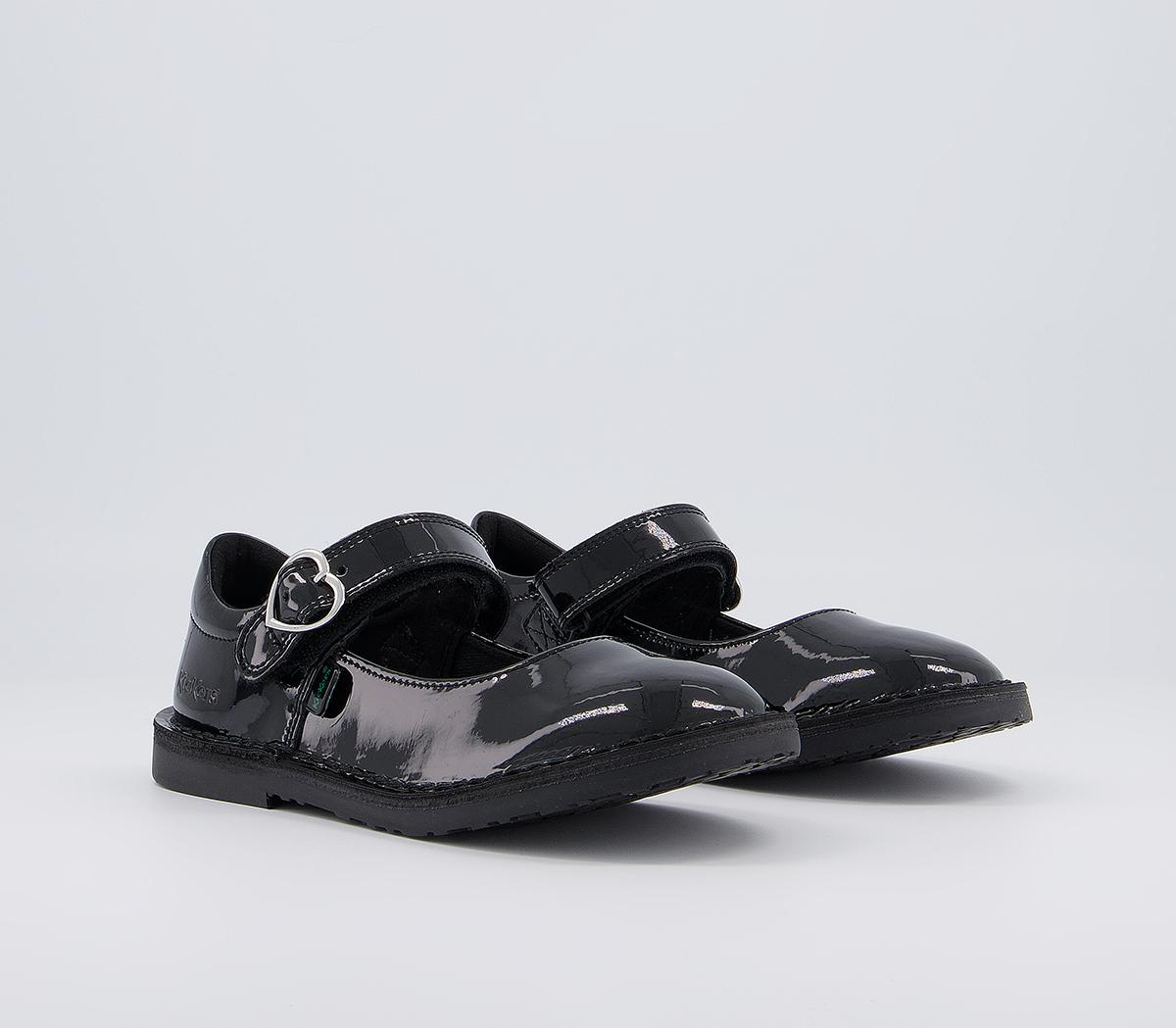 KickersAdlar Heart Infant Shoes KickersAdlar Heart Infant ShoesBlack Patent Leather