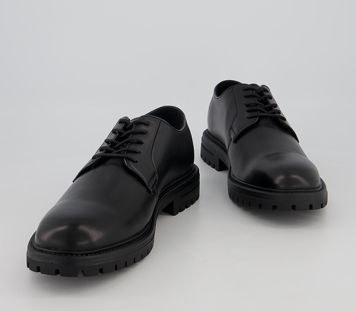 Office Moscow Round Toe Cleated Derby Shoes Office Moscow Round Toe Cleated Derby Shoes Black
