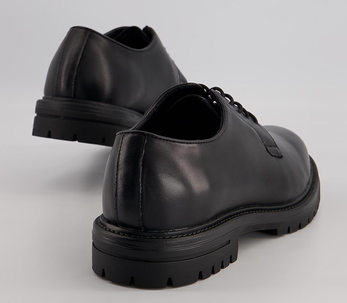 Office Moscow Round Toe Cleated Derby Shoes Office Moscow Round Toe Cleated Derby Shoes Black