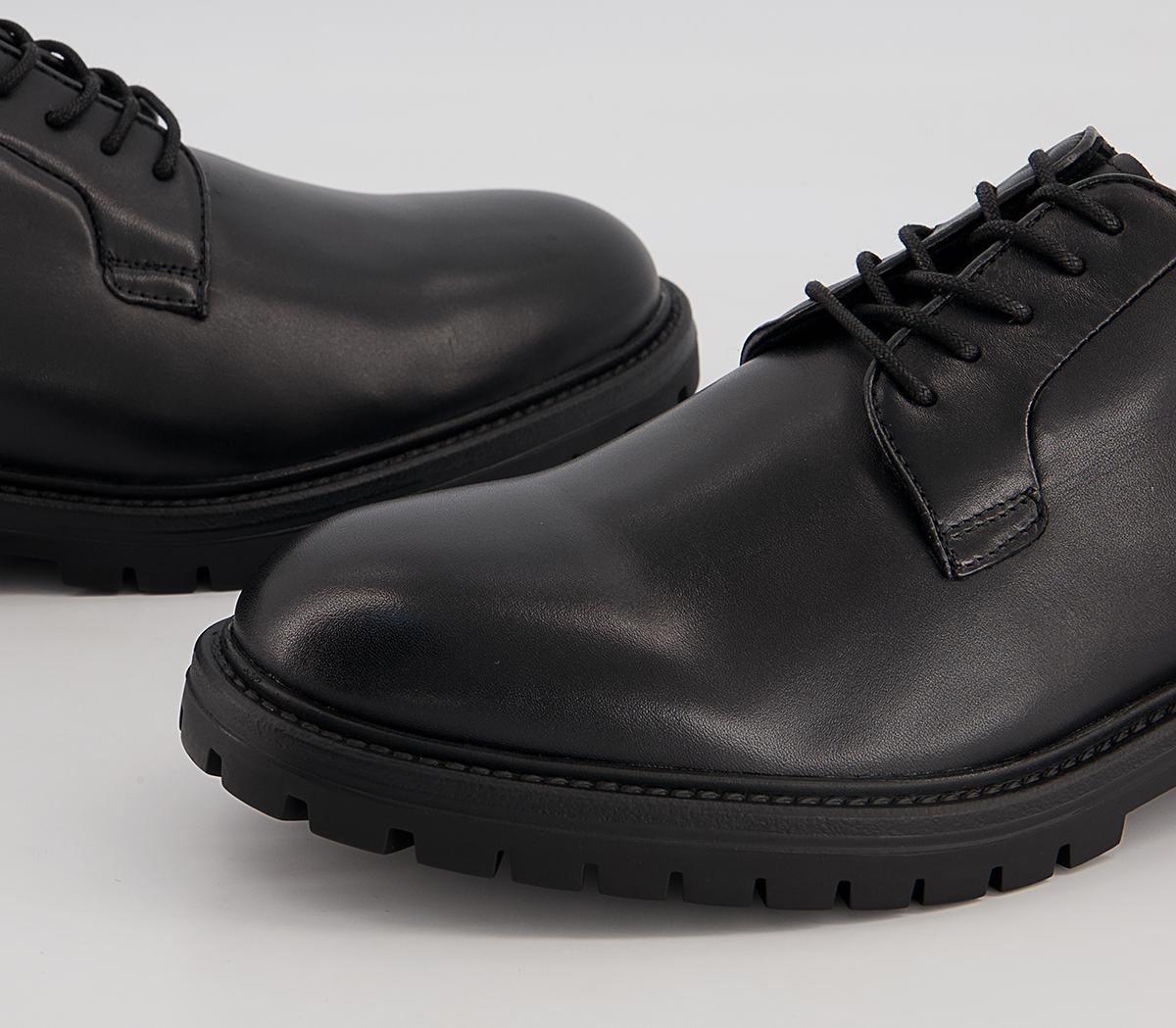 Office Moscow Round Toe Cleated Derby Shoes Office Moscow Round Toe Cleated Derby Shoes Black