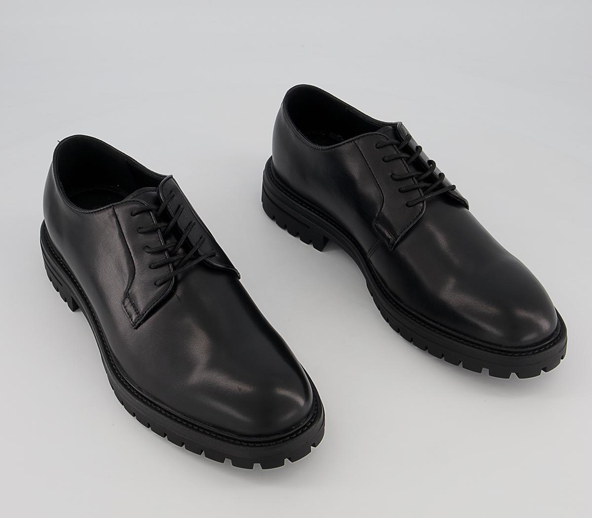 Office Moscow Round Toe Cleated Derby Shoes Office Moscow Round Toe Cleated Derby Shoes Black