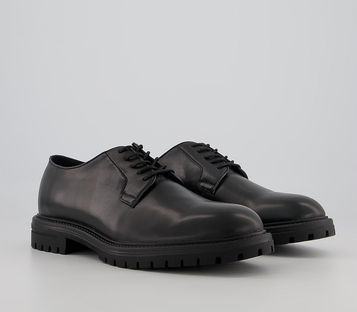 Office Moscow Round Toe Cleated Derby Shoes Office Moscow Round Toe Cleated Derby Shoes Black