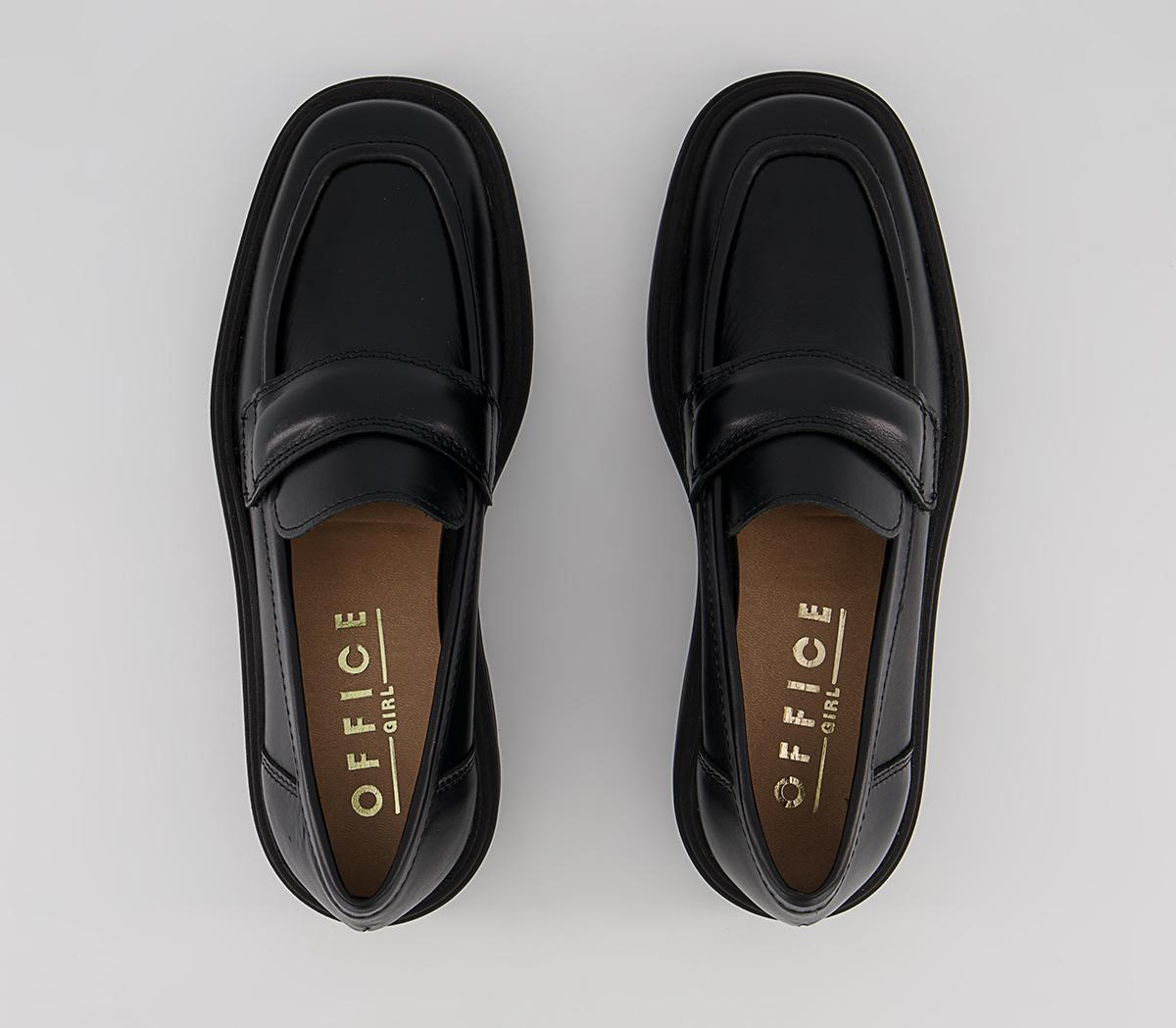 Office Farnham Chunky Loafers Office Farnham Chunky Loafers Black Leather