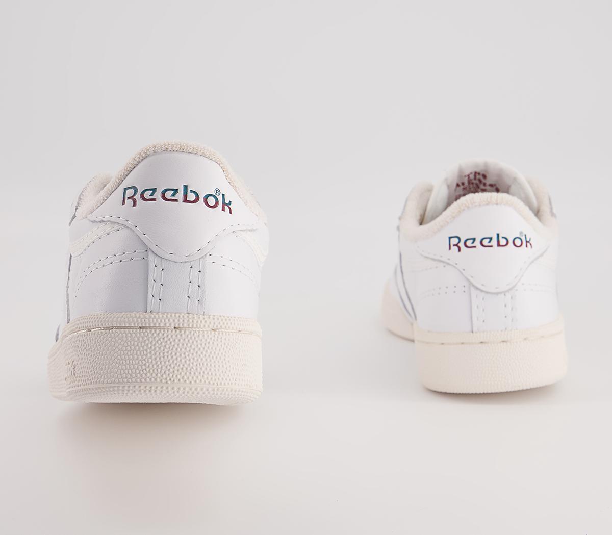 Reebok Club C 85 Vintage Trainers Reebok Club C 85 Vintage Trainers White Seasport Teal Classic Burgundy