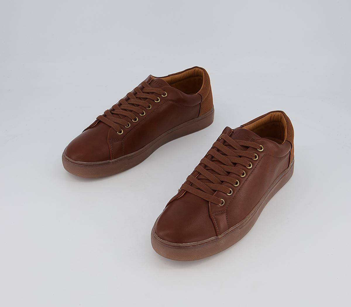 OFFICE Colombo Formal Lace To Toe Sneakers Tan - Men's Casual Shoes