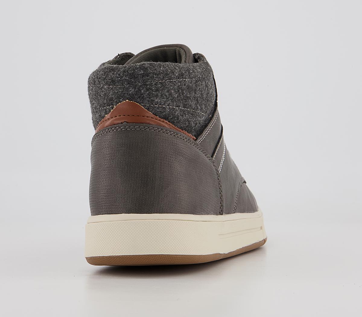 Office Croydon Smart Casual Mid Top Sneakers Office Croydon Smart Casual Mid Top Sneakers Grey