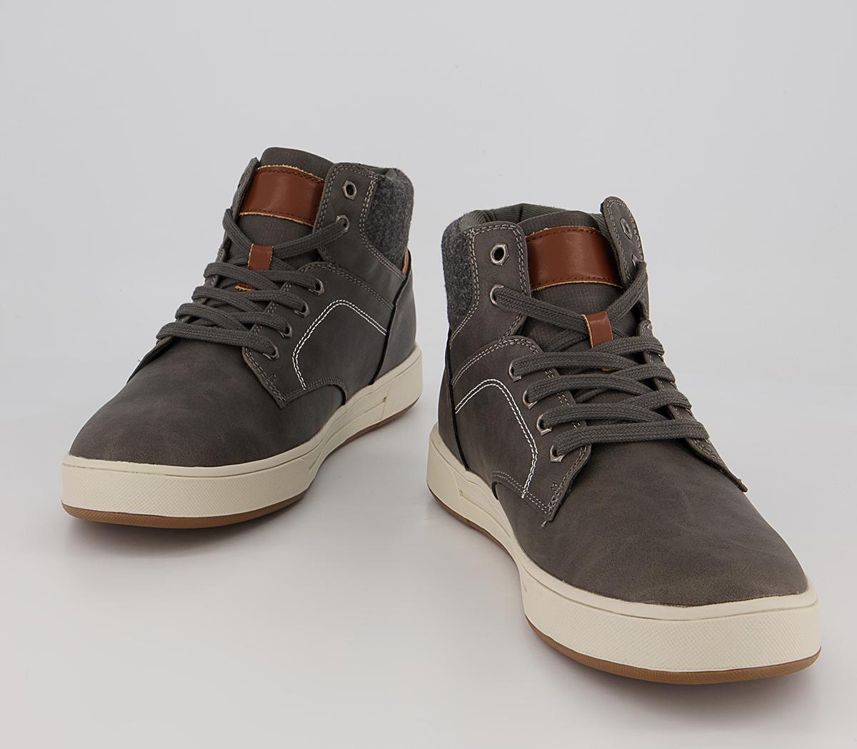 Office Croydon Smart Casual Mid Top Sneakers Office Croydon Smart Casual Mid Top Sneakers Grey