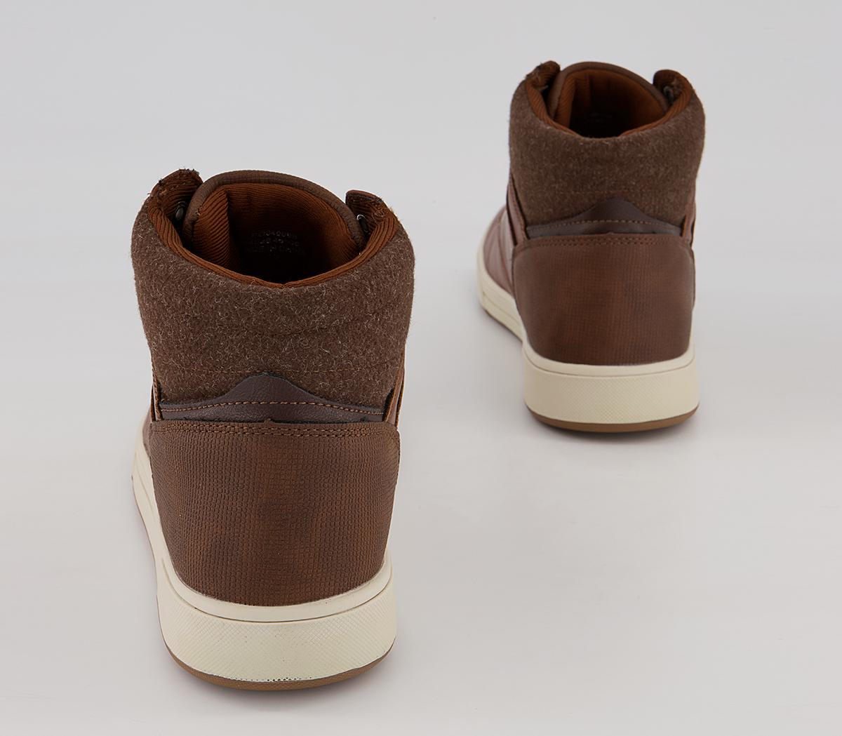 Office Croydon Smart Casual Mid Top Sneakers Office Croydon Smart Casual Mid Top Sneakers Tan