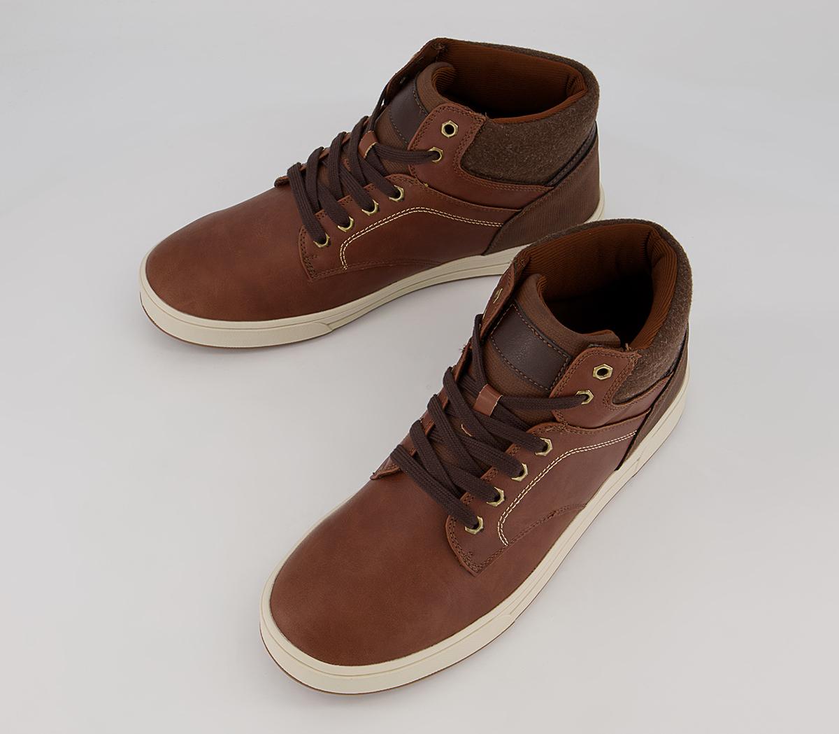 Office Croydon Smart Casual Mid Top Sneakers Office Croydon Smart Casual Mid Top Sneakers Tan