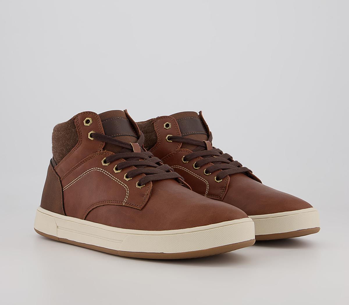 Office Croydon Smart Casual Mid Top Sneakers Office Croydon Smart Casual Mid Top Sneakers Tan
