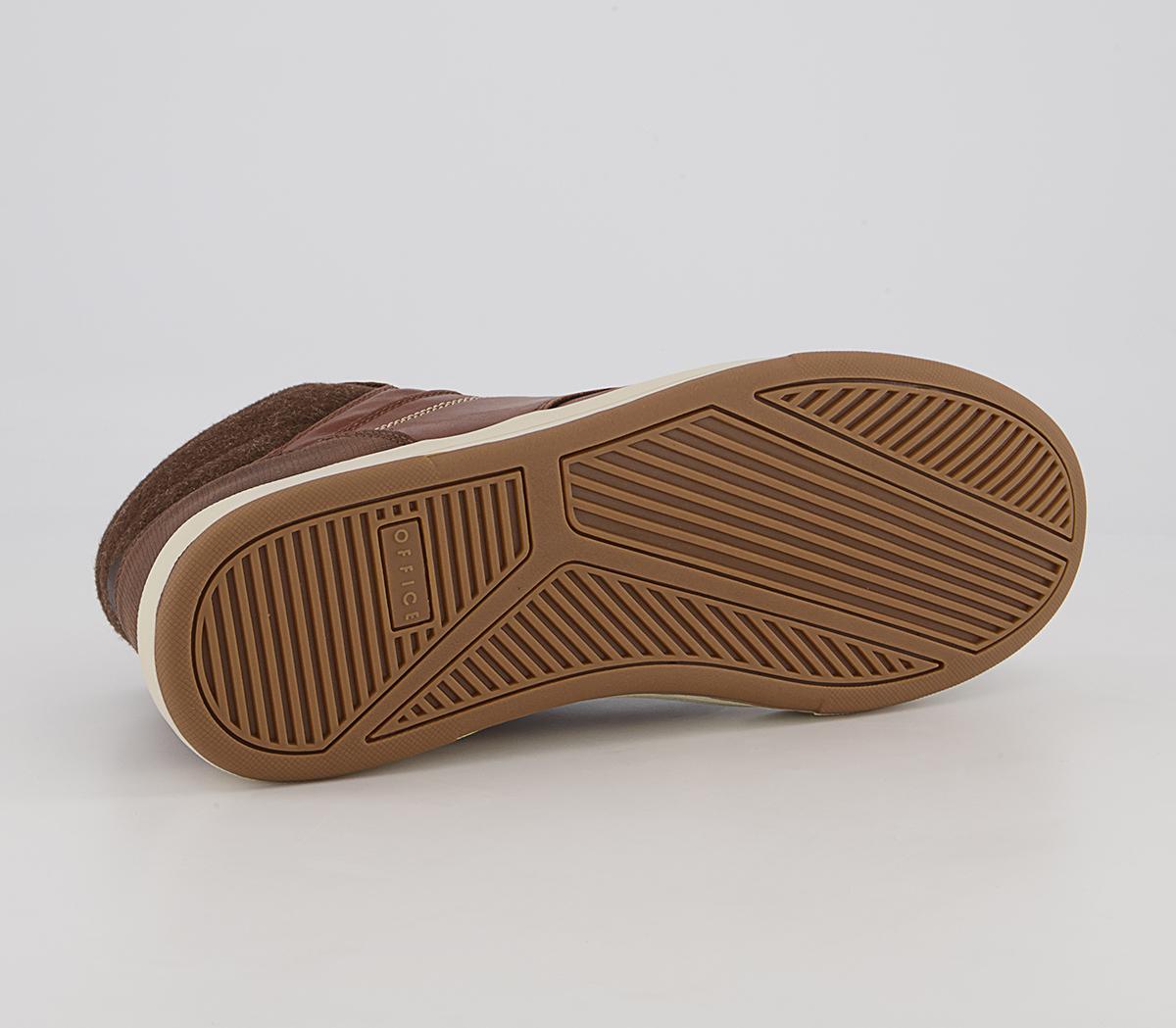 Office Croydon Smart Casual Mid Top Sneakers Office Croydon Smart Casual Mid Top Sneakers Tan