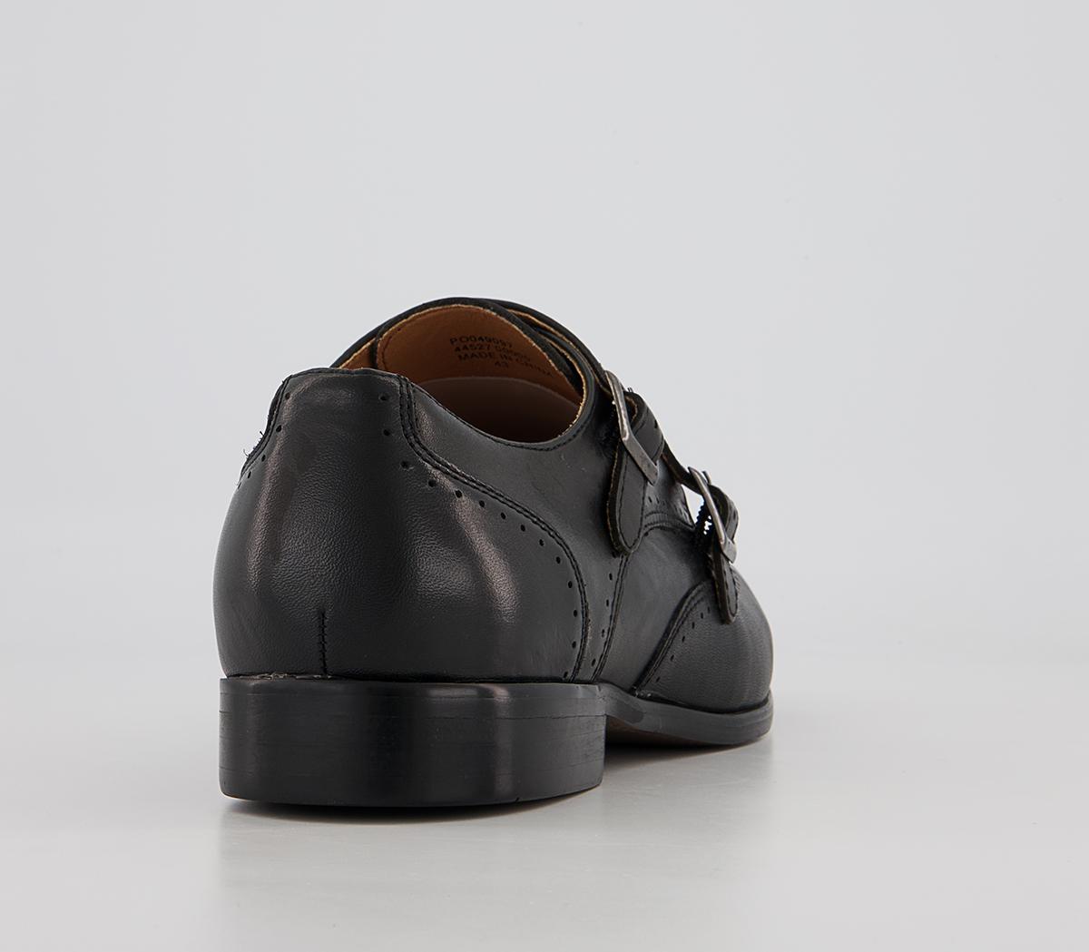 Office Manor Wingcap Monk Shoes Office Manor Wingcap Monk Shoes Black