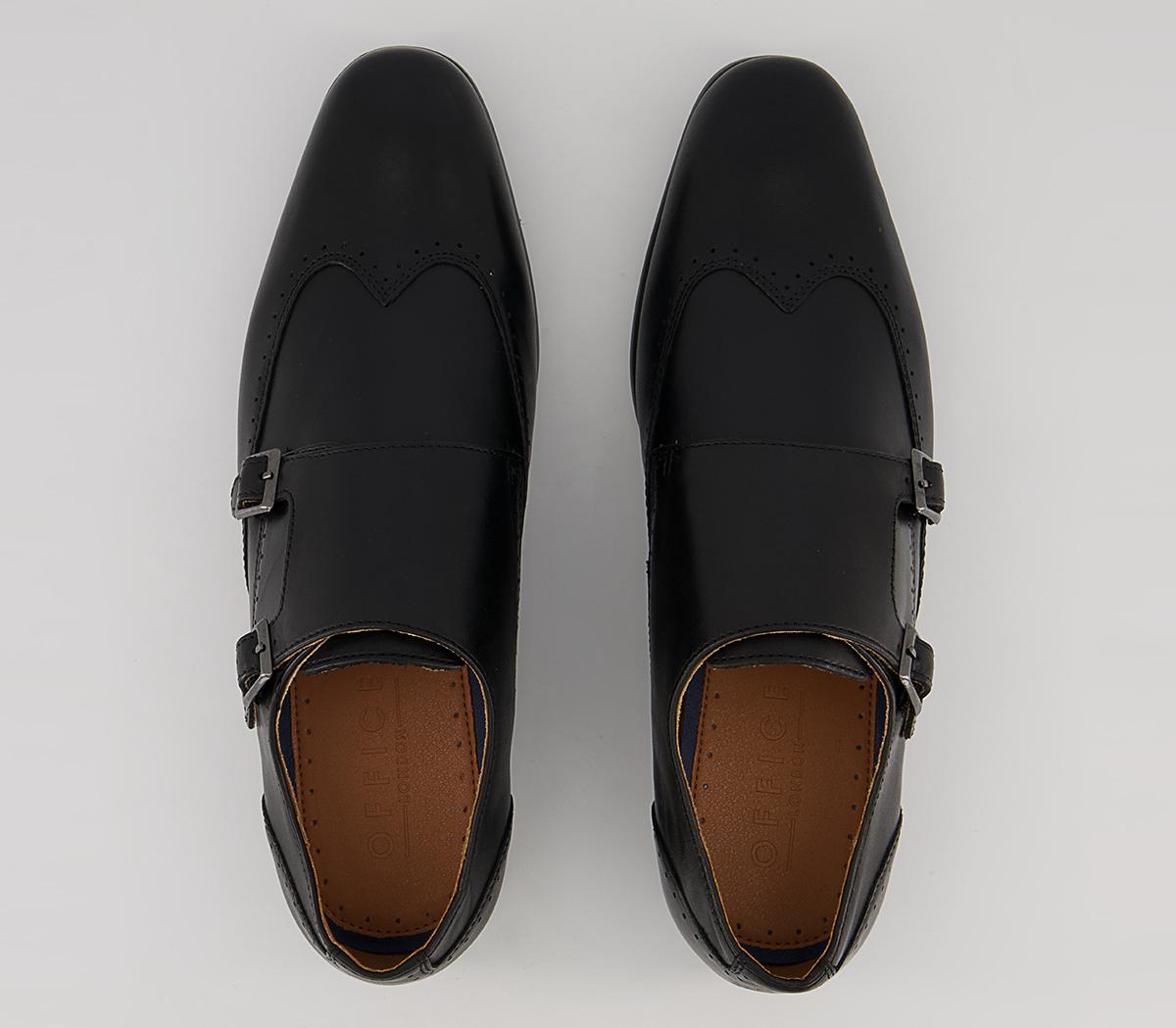 Office Manor Wingcap Monk Shoes Office Manor Wingcap Monk Shoes Black