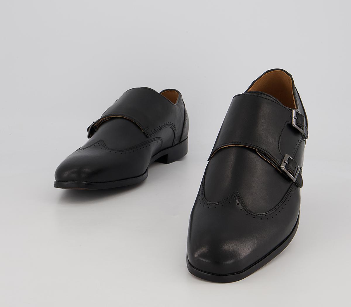 Office Manor Wingcap Monk Shoes Office Manor Wingcap Monk Shoes Black