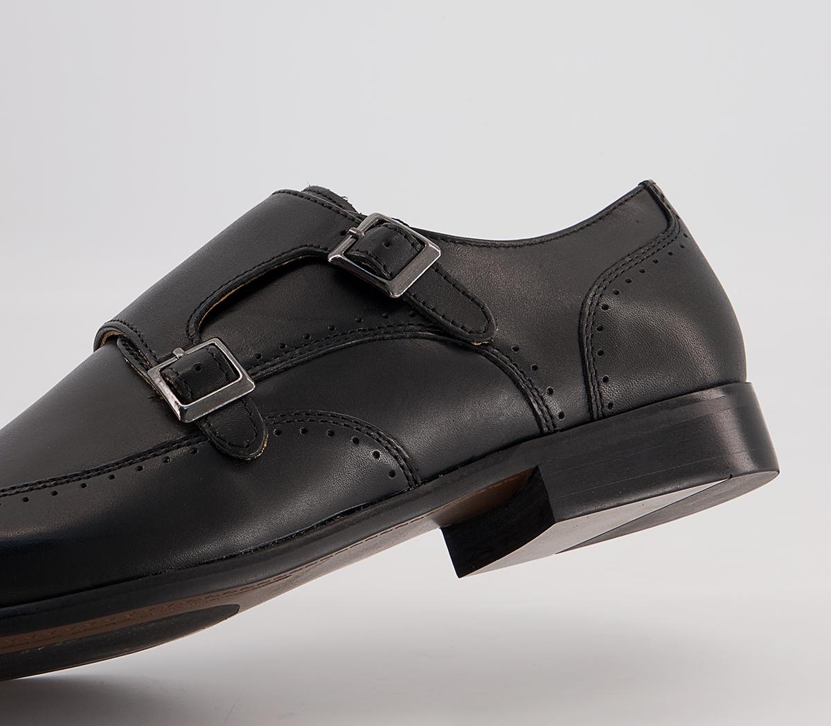 Office Manor Wingcap Monk Shoes Office Manor Wingcap Monk Shoes Black