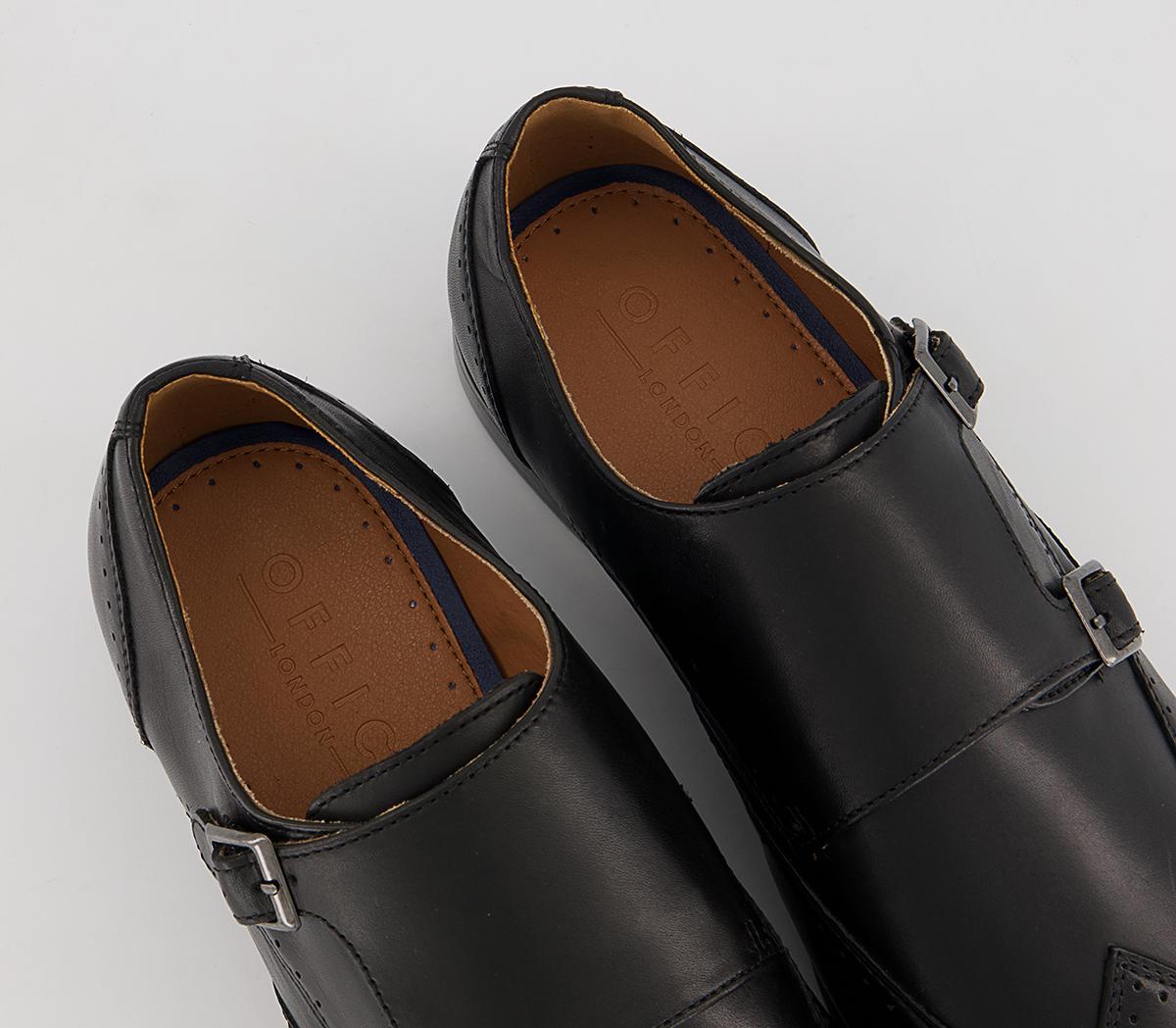 Office Manor Wingcap Monk Shoes Office Manor Wingcap Monk Shoes Black