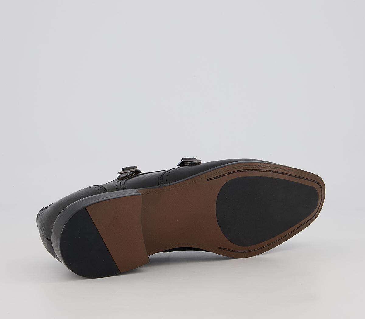 Office Manor Wingcap Monk Shoes Office Manor Wingcap Monk Shoes Black