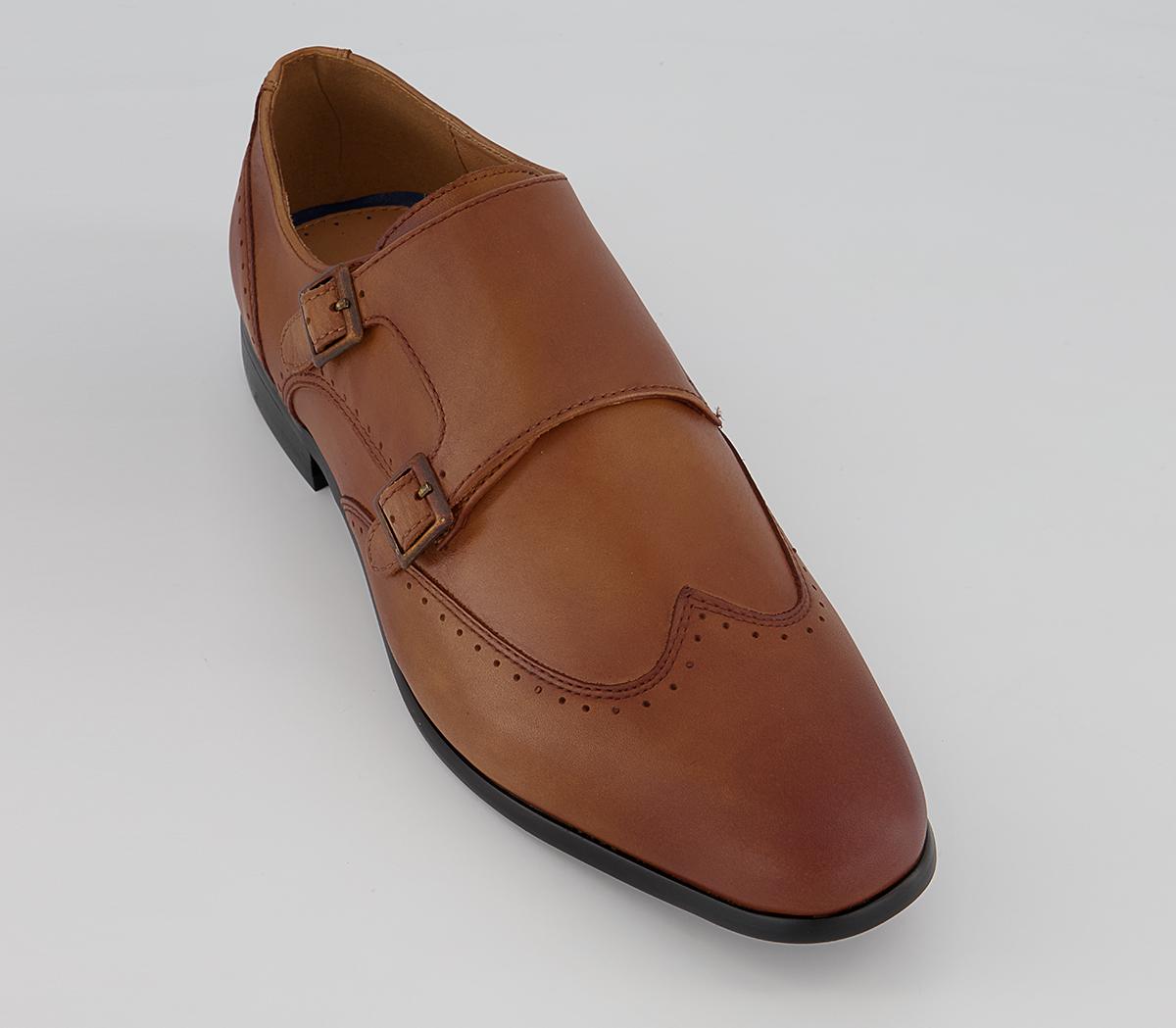 Office Manor Wingcap Monk Shoes Office Manor Wingcap Monk Shoes Tan