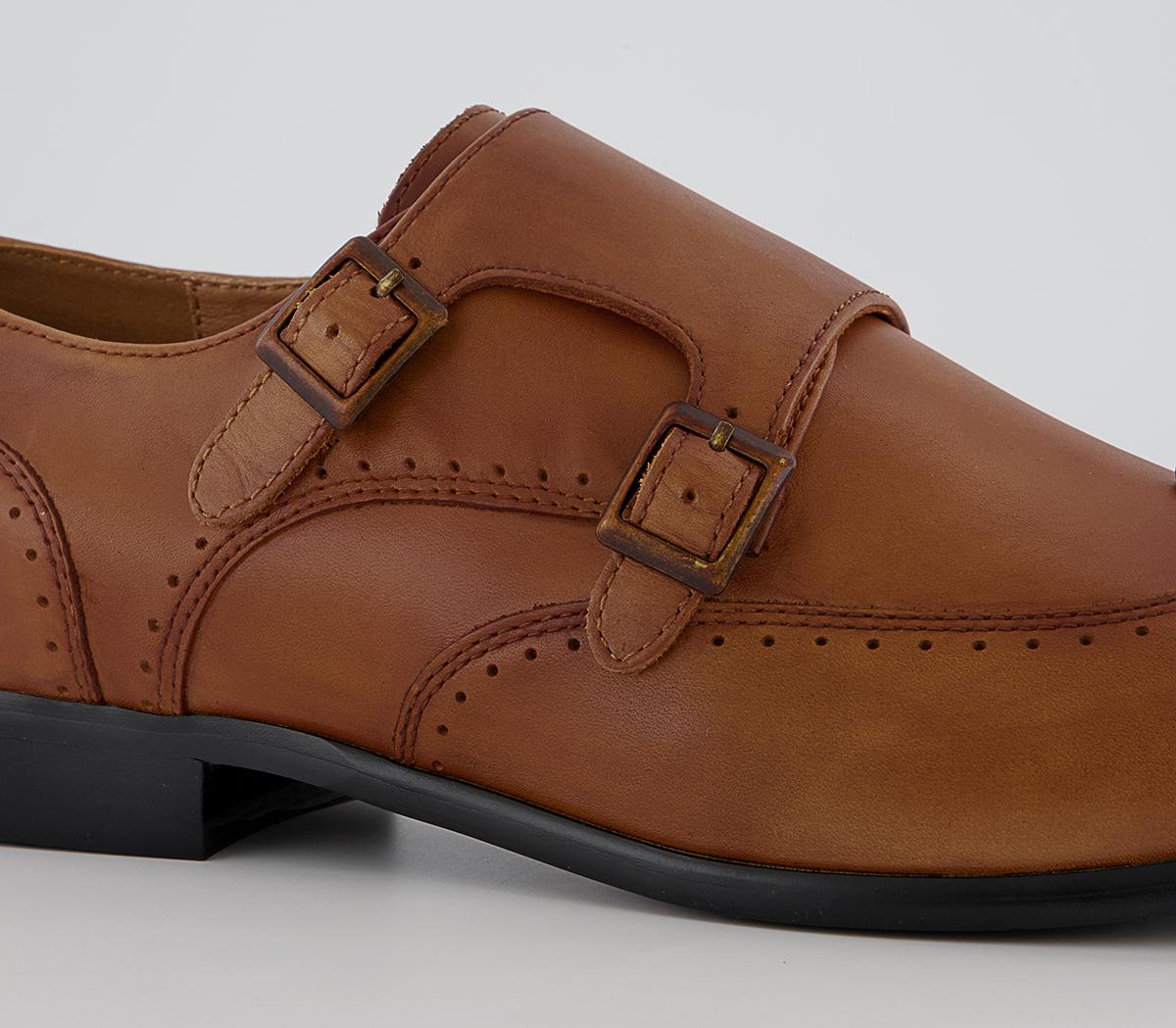 Office Manor Wingcap Monk Shoes Office Manor Wingcap Monk Shoes Tan