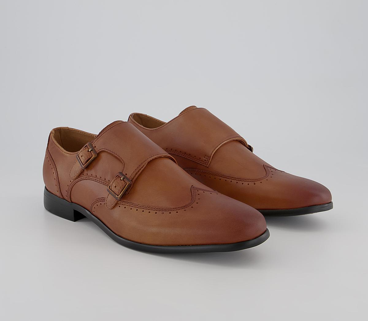 Office Manor Wingcap Monk Shoes Office Manor Wingcap Monk Shoes Tan