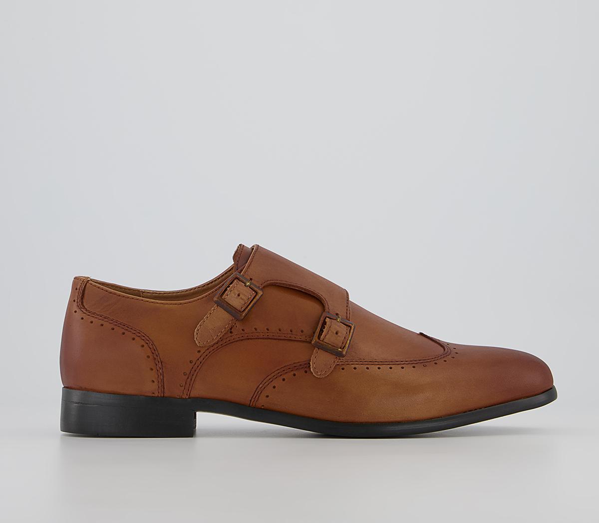 OfficeManor Wingcap Monk Shoes OfficeManor Wingcap Monk ShoesTan